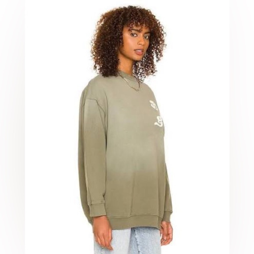 Anine Bing Green Cody Vintage Sweatshirt size medium
